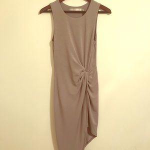 Lovers + friends gray asymmetrical dress